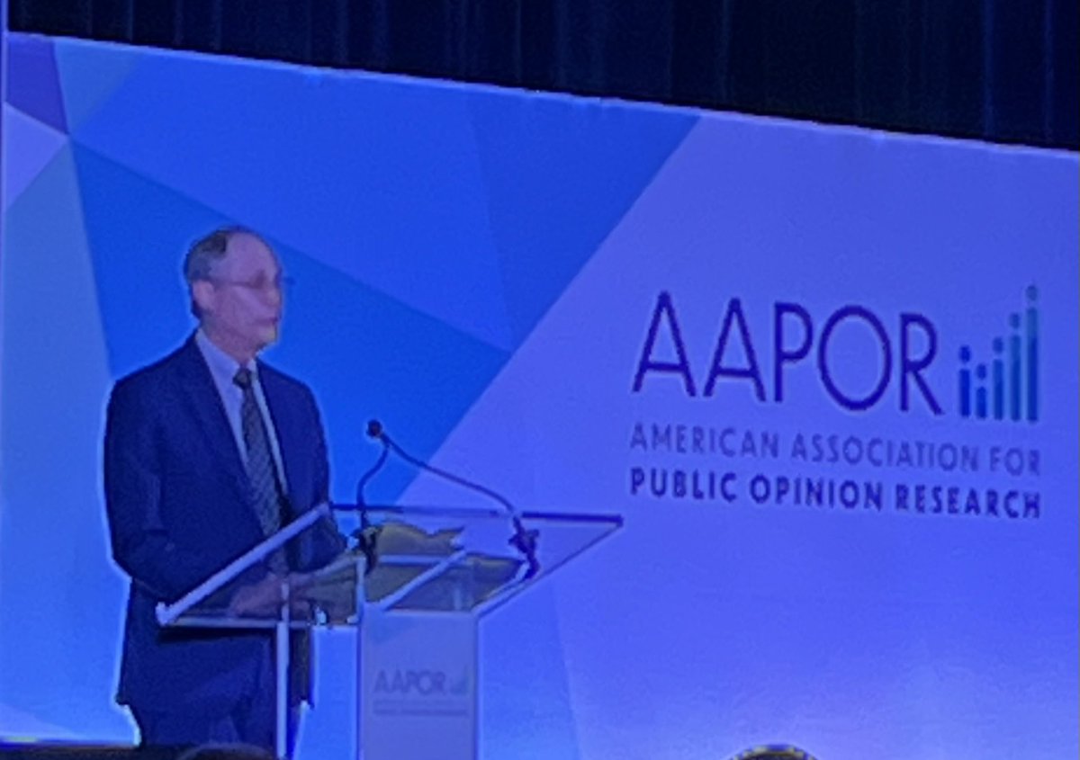 Yay!  Tim Johnson honored by <a href="/AAPOR/">aapor</a> #aapor #aapor23  This award couldn’t have been given to a nicer guy!