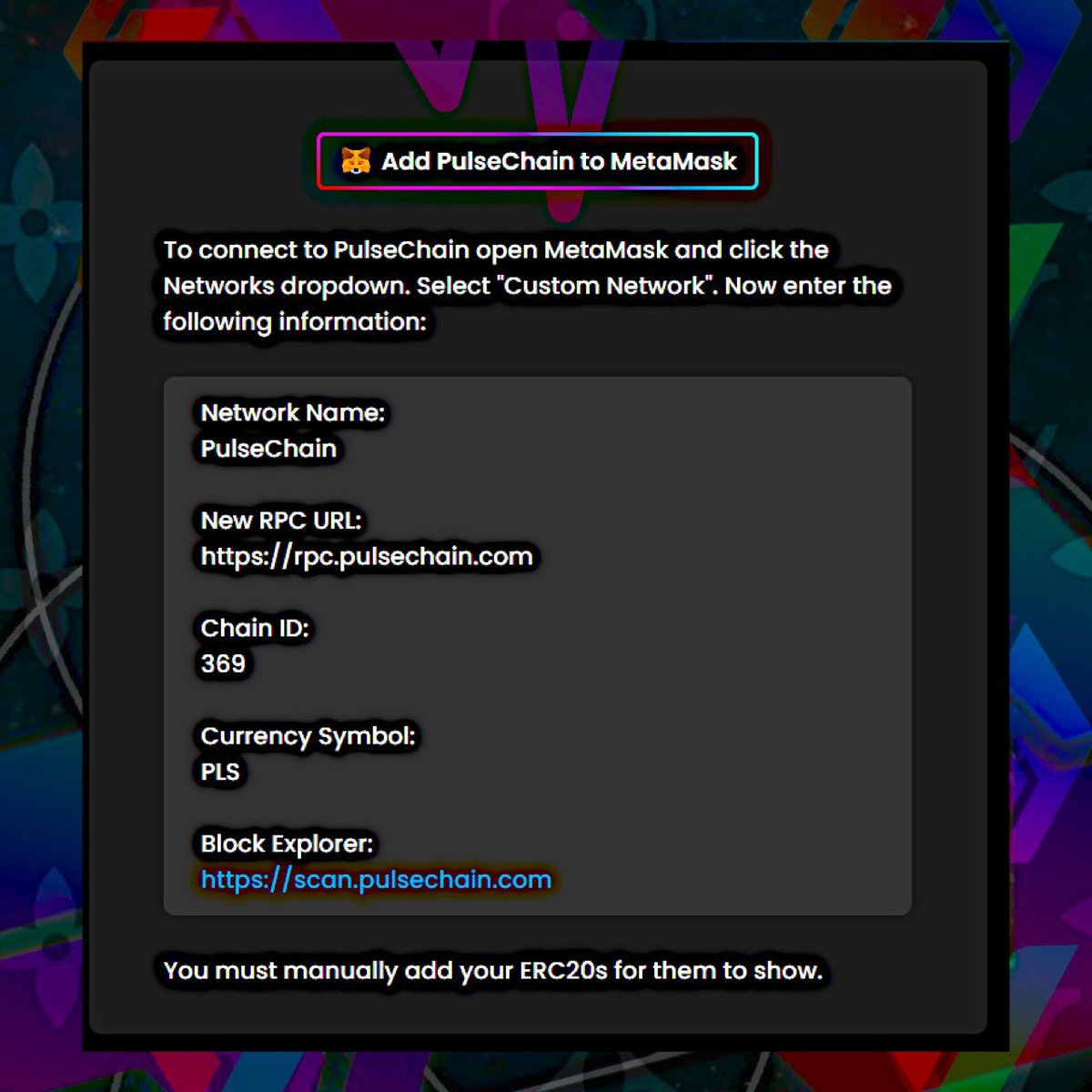 If you feel like manually typing things.