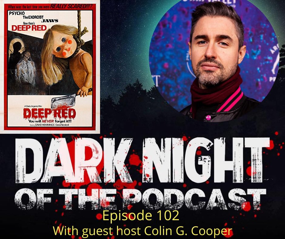 New episode out! It’s a tad different as it’s our first Troyless episode. But fret not! Roger is in good hands with guest host, giallo afficionado & director of the upcoming @bathbombhorror , Colin G. Cooper! Tune in to hear their insightful discussion of Argento’s Deep Red! 🩸