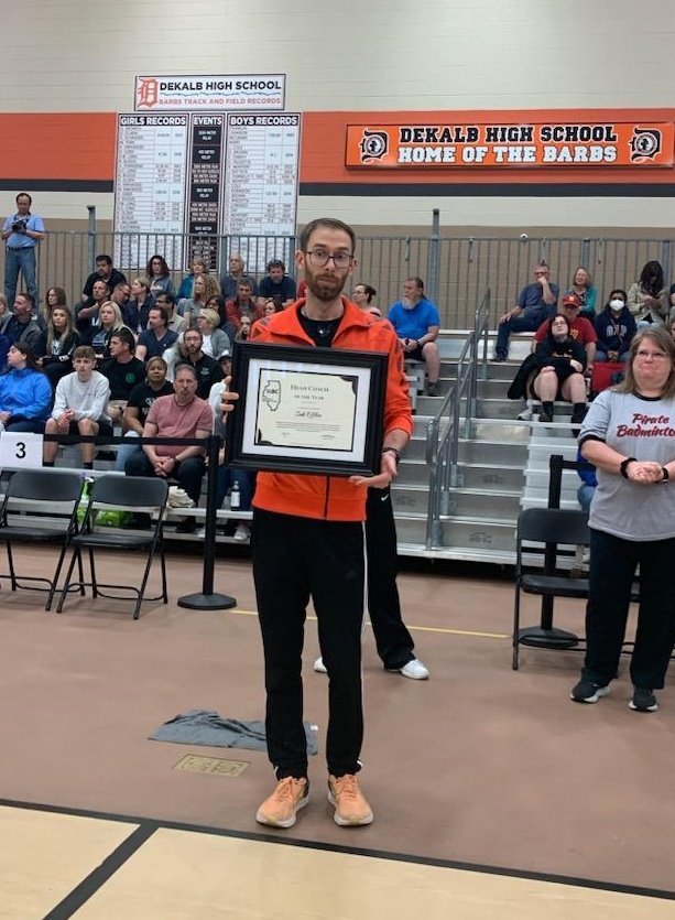 Congratulations to Coach Effler for being named IABC Head Coach of the Year! He would like to thank his athletes for their hard work and sportsmanship, because they are the reason he was nominated for this award. <a href="/1barbathletics/">DeKalb Barbs</a> <a href="/IABC_Badminton/">Illinois Association of Badminton Coaches</a>