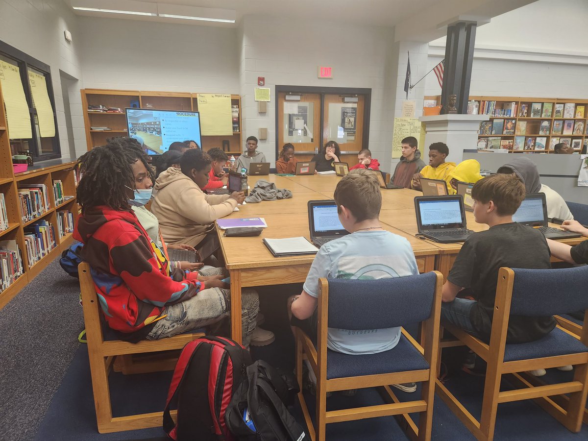schofieldmiddle's tweet image. Mr. Jones students conducted a Socratic seminar over several key topics. The student driven collaborative conversation allowed them to express their views while respecting others perspectives. #GoRams