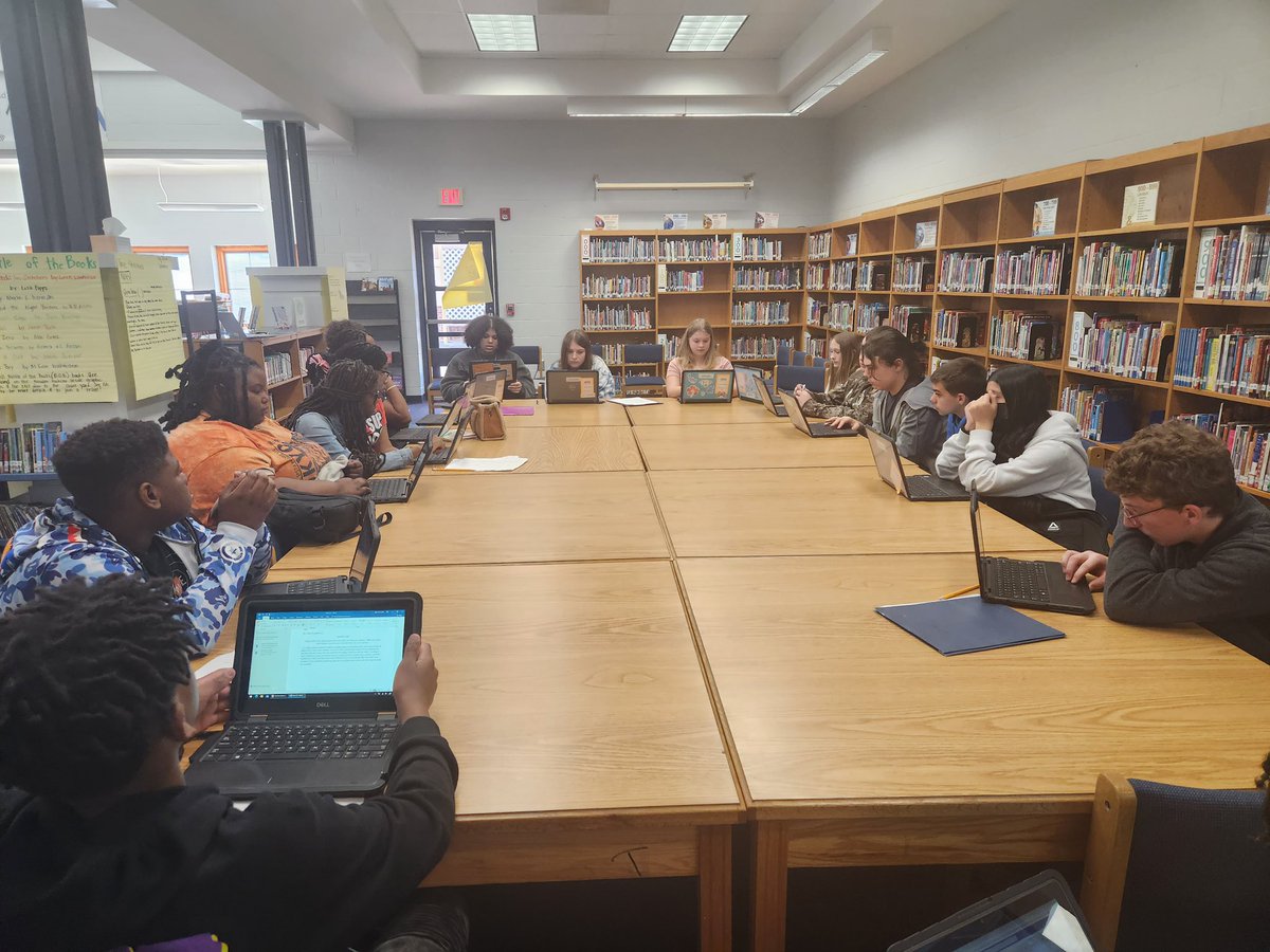 schofieldmiddle's tweet image. Mr. Jones students conducted a Socratic seminar over several key topics. The student driven collaborative conversation allowed them to express their views while respecting others perspectives. #GoRams