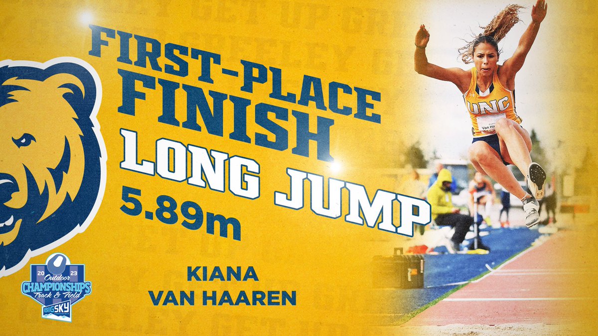 Our newest Big Sky Champion! Kiana Van Haaren!
#GetUpGreeley🐻🎽