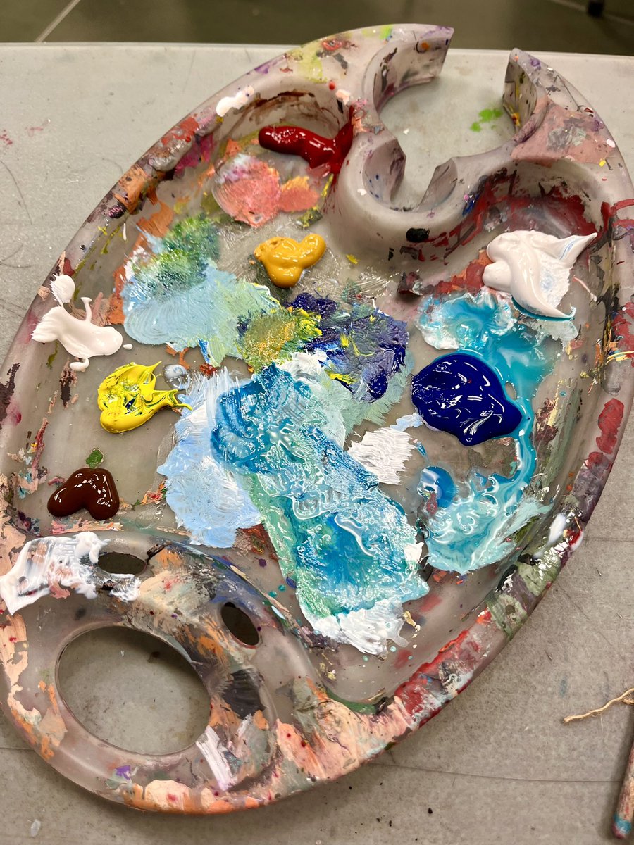 BlueQuailStudio's tweet image. Newest work creating mixed media at the @KelownaArt.