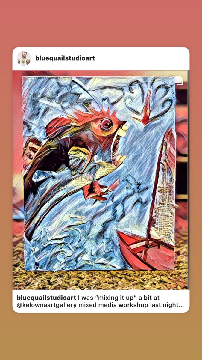 BlueQuailStudio's tweet image. Newest work creating mixed media at the @KelownaArt.