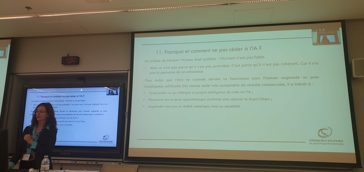 ColloqueTD's tweet photo. #AcfasC658 Quand le Sujet devient son propre Objet, la prévisibilité remplace l’imprévisibilité. Technontologie, bionumérique, intelligence émotionnelle, sensibilité - concepts clés #transdisciplinaires évoqués par Sylvie Bergeron dans sa conférence, très applaudie et bien reçue. https://t.co/jAXwVJcT0z
