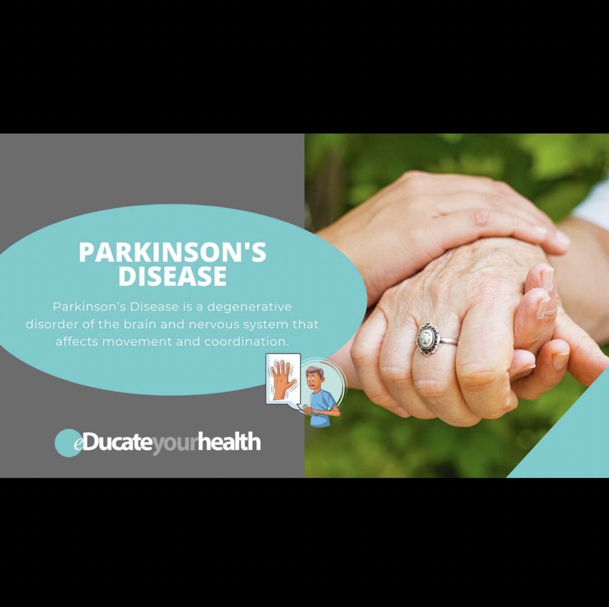 There are 4 main symptoms associated with Parkinson's disease that can be listed by the acronym "TRAP" which stands for Tremors, Rigidity, Akinesia and Postural Instability. To learn more about it go to our website:

lnkd.in/dqGENpu
