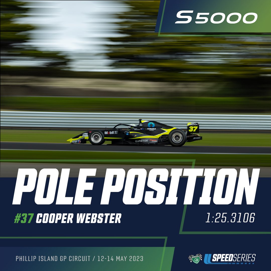 S5000AU's tweet photo. First career pole for Cooper Webster and Versa Motorsport in S5000 history! 

#S5000 #SpeedSeriesAU #StanSportAU https://t.co/vyGgTdIYbF