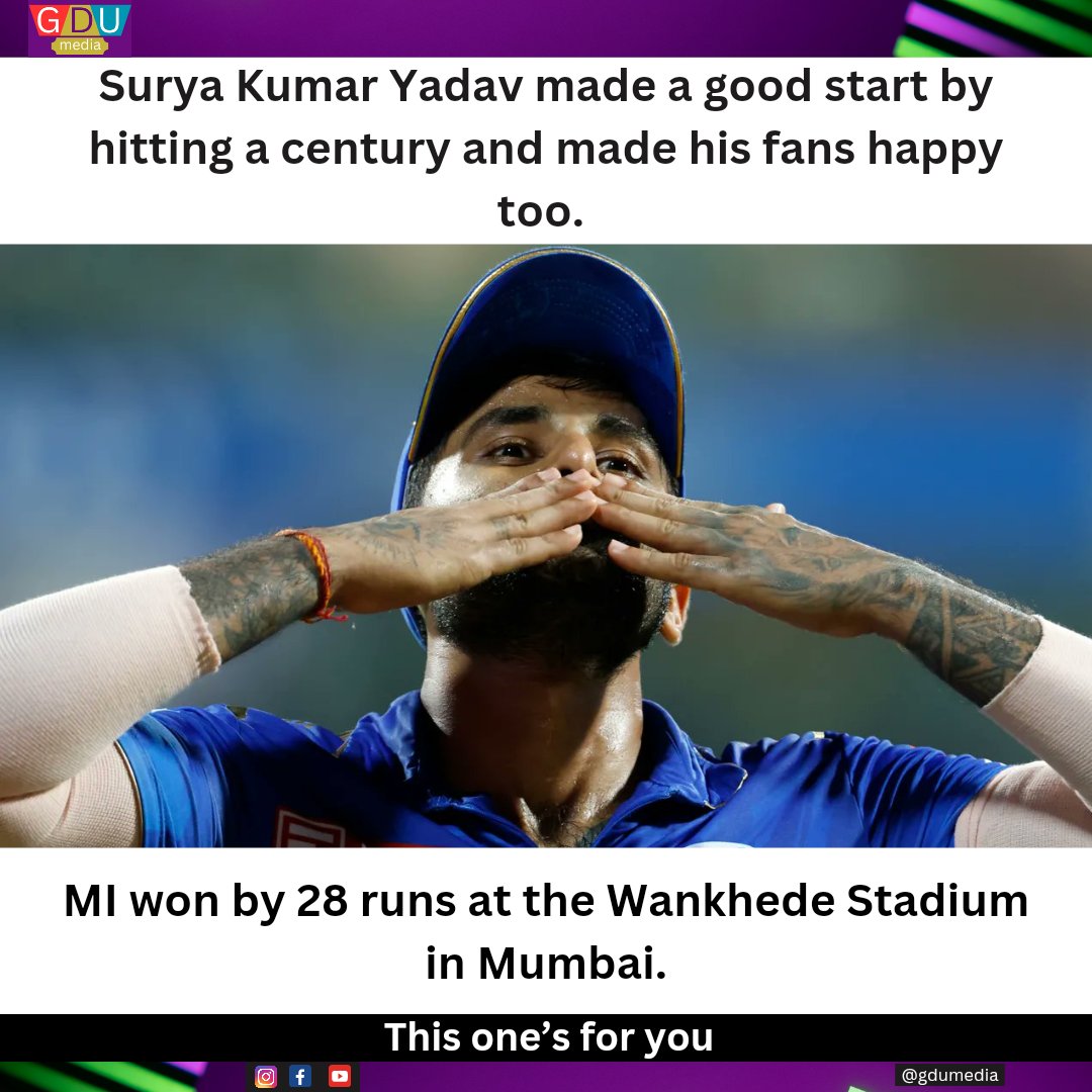 GduMedia19941's tweet photo. The SKY is shining.
#SuryakumarYadav #MIvsGT #IPL2023 https://t.co/mKHmXaYv42