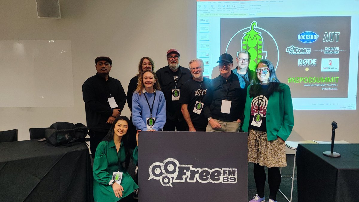 MayaHasegawa's tweet photo. Free FM Team at the NZ Podcasting Summit 2023
#podcasting #nzpodcastingsummit #summit #freefm89 https://t.co/JTjQ3de6uU
