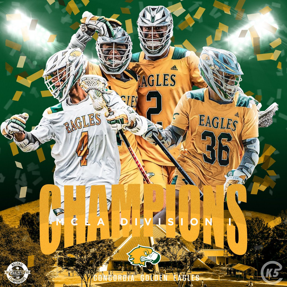 CHAMPIONS: #7 Concordia beats #1 Virginia Tech 17-10 to win their 1st MCLA DI Championship and become the 1st team to win championships at the DII and DI level. Now they are onto NCAA DII