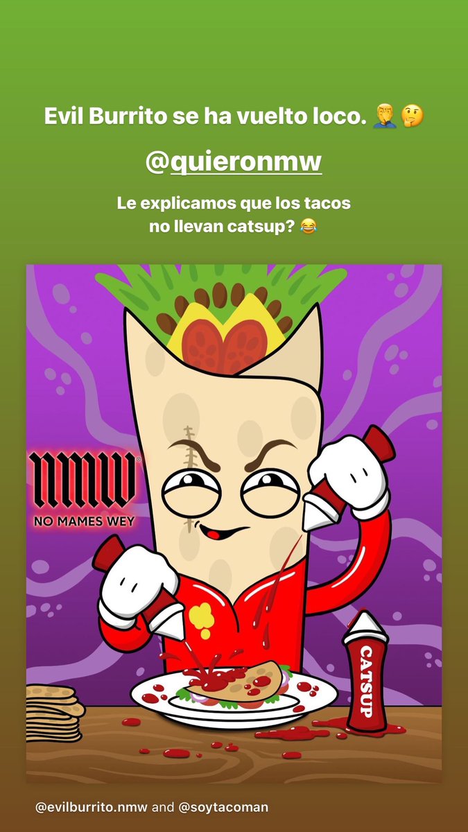 Soytacoman's tweet photo. Evil Burrito haciendo de las suyas con mis tacos mexicanos de @quieronmw 🌮🌶️🤦‍♂️ #NoMamesWey #TacoMan #Tacos  Quién le explica?? https://t.co/Oz5TMlWbb6