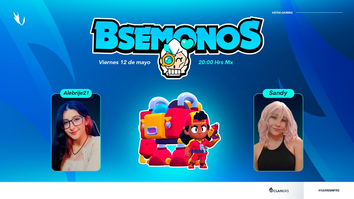 VatraGaming's tweet photo. #BRAWLSTARS | BSEMONOS 💖
¡EN VIVO! 🔥
Ya los están esperando para el chismesito y los minijuegos 😈
✨Acompañen a @SannyBS_ y a @alebrije_21 en: https://t.co/2voirUb25K
#GAMEONFIRE 🔥#GOVATRA💙 https://t.co/tAwz9sqXRq
