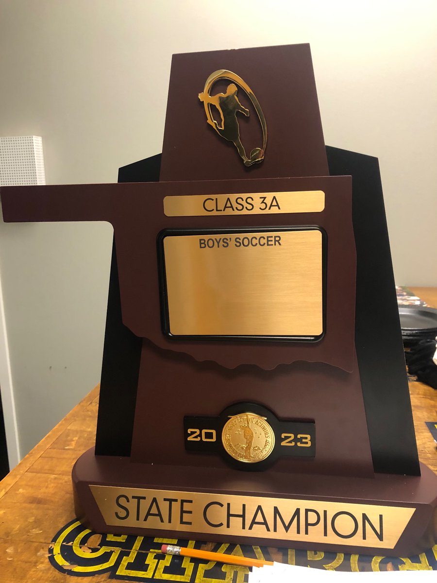 TheHallSoccer's tweet photo. MOTM this guy. Your chargers men are state champs https://t.co/lX9RubrAH2