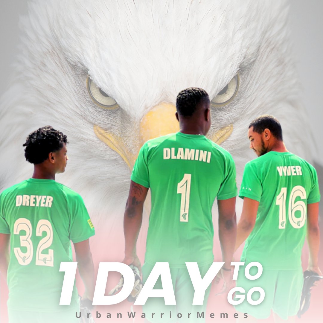 lezdevos's tweet photo. 🏆 1️⃣ more sleep to #FillAthloneStadium 🏟️

#Road2DSTVPremiership 
#RiseCapeFootball
#OurYouthOurFuture #UrbanWarriors #CapeTownSpurs
#TheEagleHasLanded https://t.co/nNVSssvSJ0