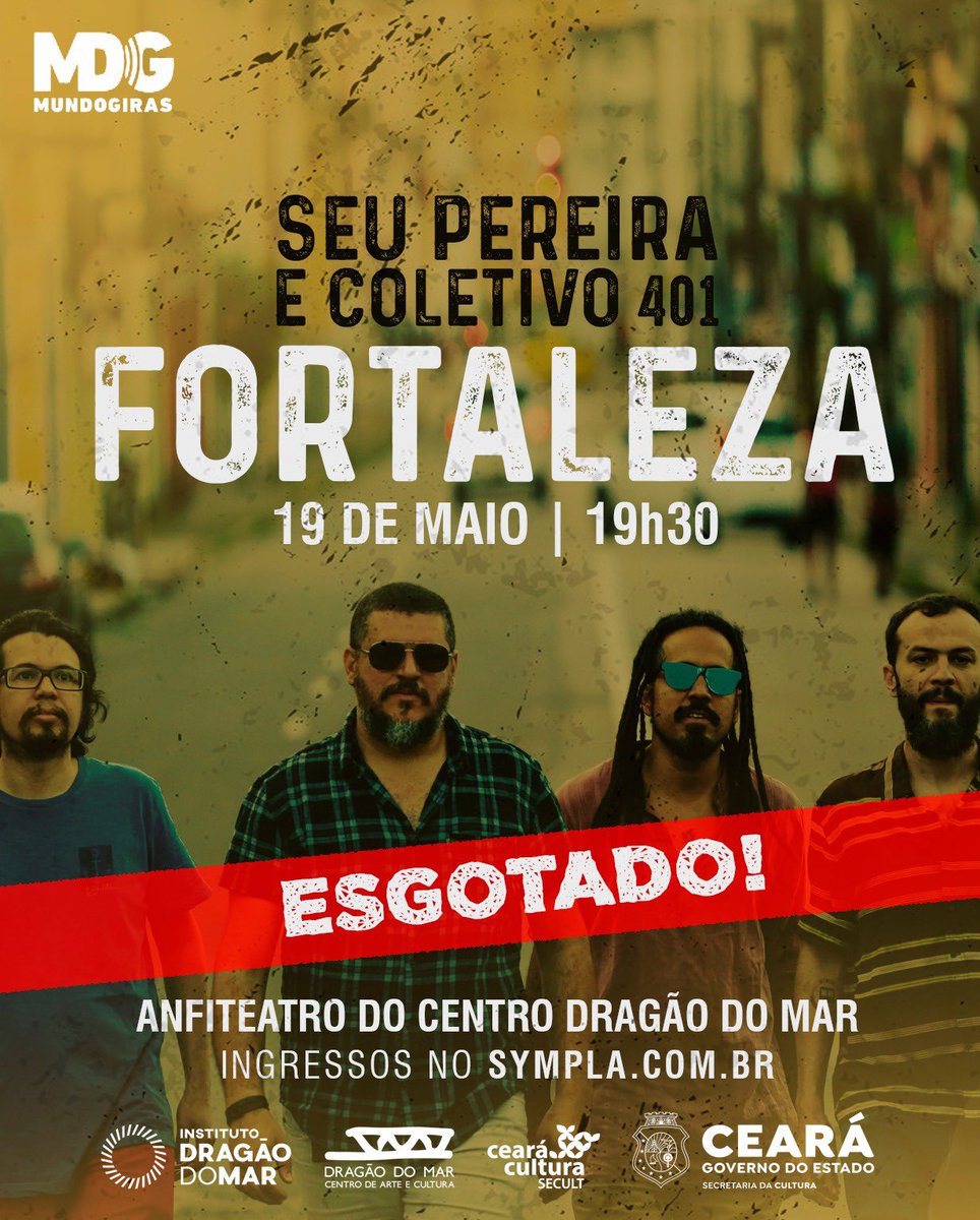 Show esgotado dos paraibanos <a href="/SeuPereira401/">Seu Pereira e Coletivo 401</a> em Fortaleza!
@IDM_dragaodomar