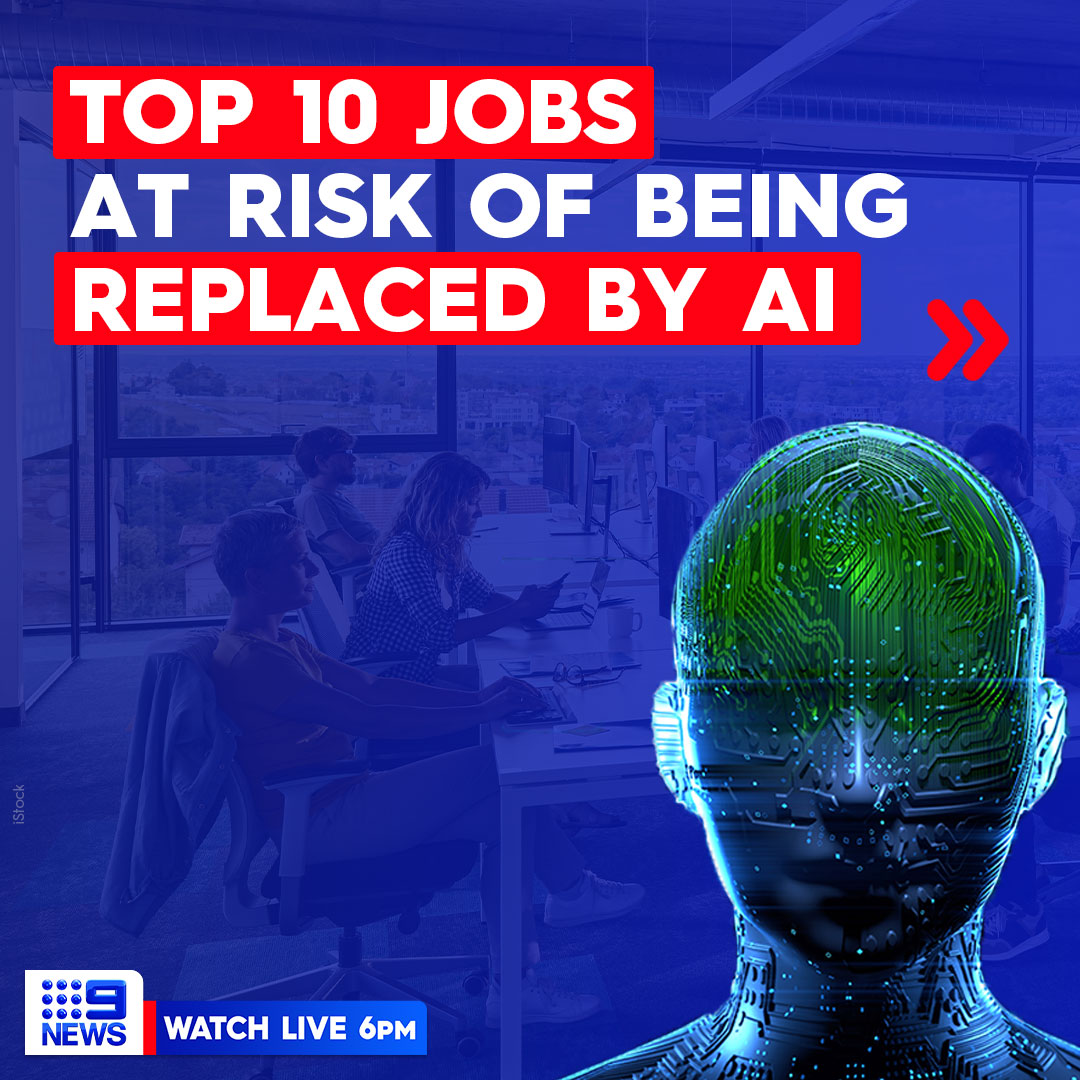 9NewsAUS's tweet photo. A new report reveals AI could replace the equivalent of 300 million full-time jobs.

It's predicted that admin-like work and financial traders are some of the most at-risk jobs.

READ MORE: https://t.co/Ddrq3XZhNq

#9News https://t.co/DANBgzfGPI