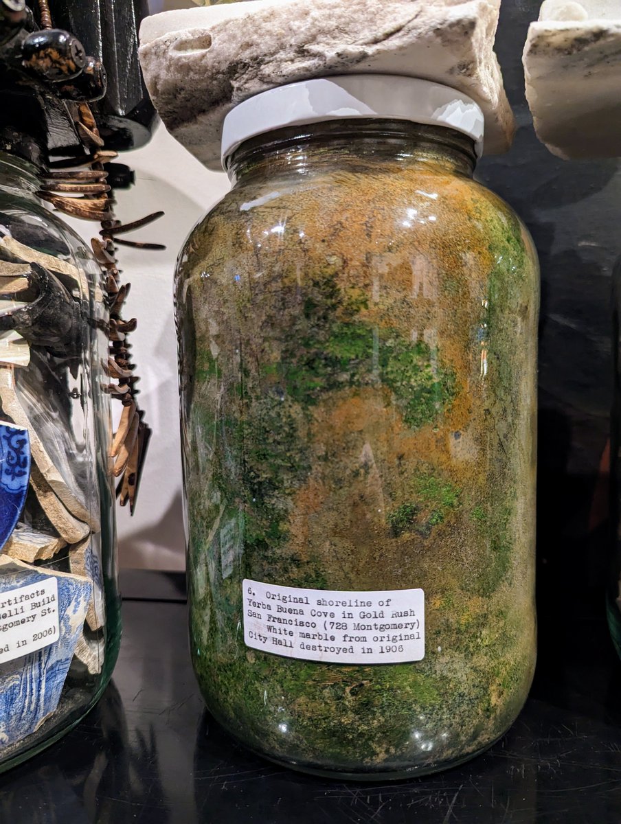 This is original sand, from my favorite cove. Ron Henggeler collected it from a construction site.

Original shoreline of Yerba Buena Cove in the Gold Rush (728 Montgomery). 
#yerbabuenacove 
#goldrush