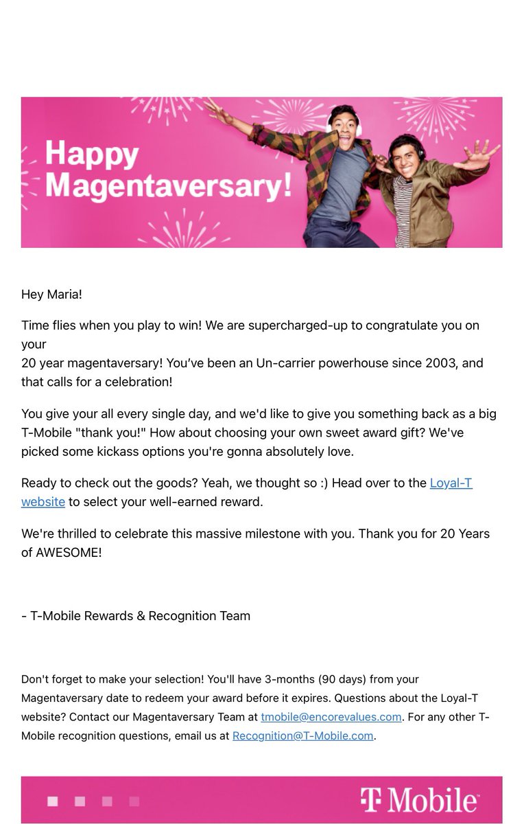 Soly Correa (@solycorrea) on Twitter photo 20 years today! Thanks <a href="/TMobilePR/">T-Mobile Puerto Rico</a> for helping me build a career in this amazing company. #magentaversary 20 years today! Thanks <a href="/TMobilePR/">T-Mobile Puerto Rico</a> for helping me build a career in this amazing company. #magentaversary
