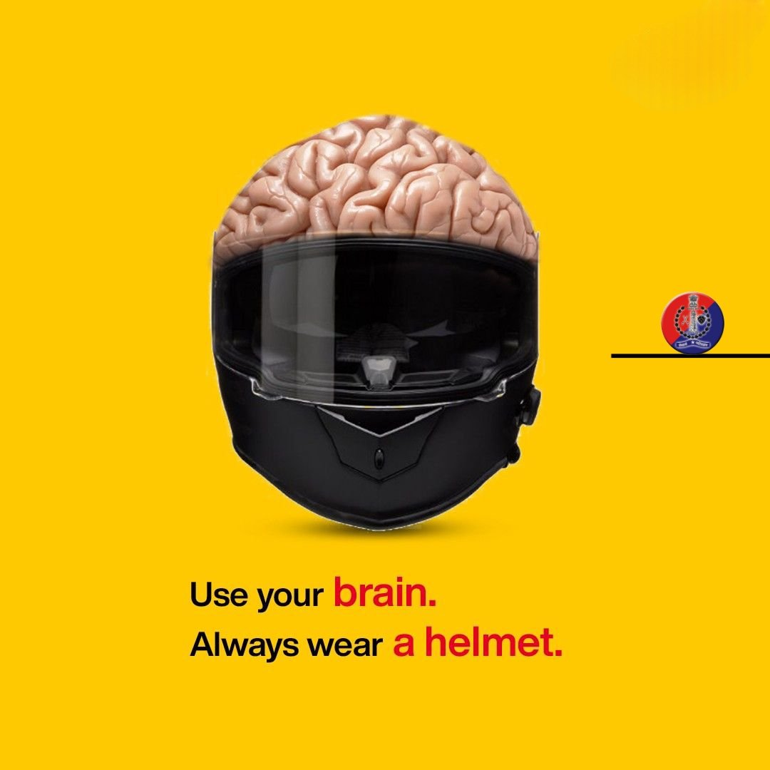 Don't forget to buckle up your brain! Wear a helmet and stay safe on the road.
#HelmetSafety