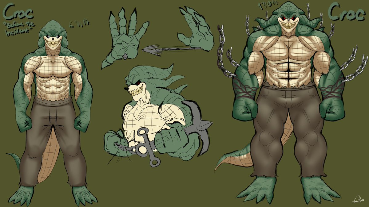 pug_boi69's tweet image. NEW CROC REF 
LETS GOOOOOOOOOOOO

finally got his ref updated and it looks peak 
something huge for him is coming soon ;) 
art by @crackitoes 
#exeoc #exe #execommunity #sonicexe #sonicexeoc