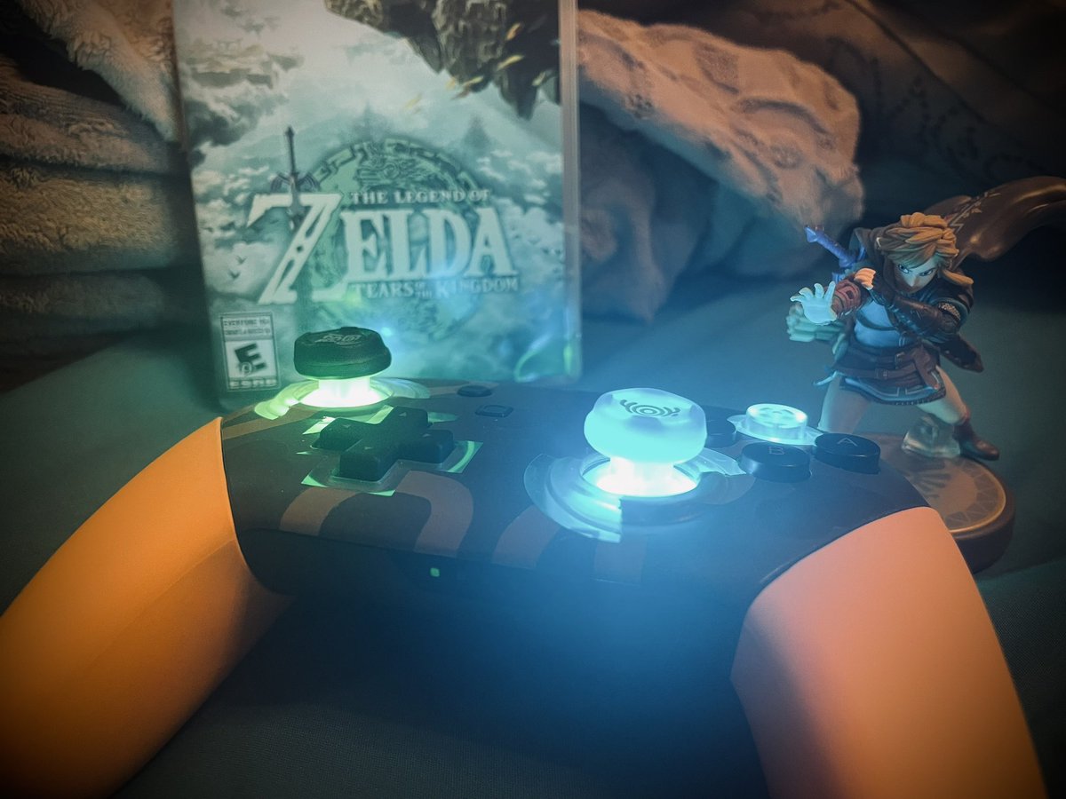 foxyfraser's tweet photo. It’s gonna be a great weekend… special thanks to @Cptn_Alex for the gorgeous custom controller! #zelda #TearsOfTheKingdom https://t.co/LNRWVIVvaH