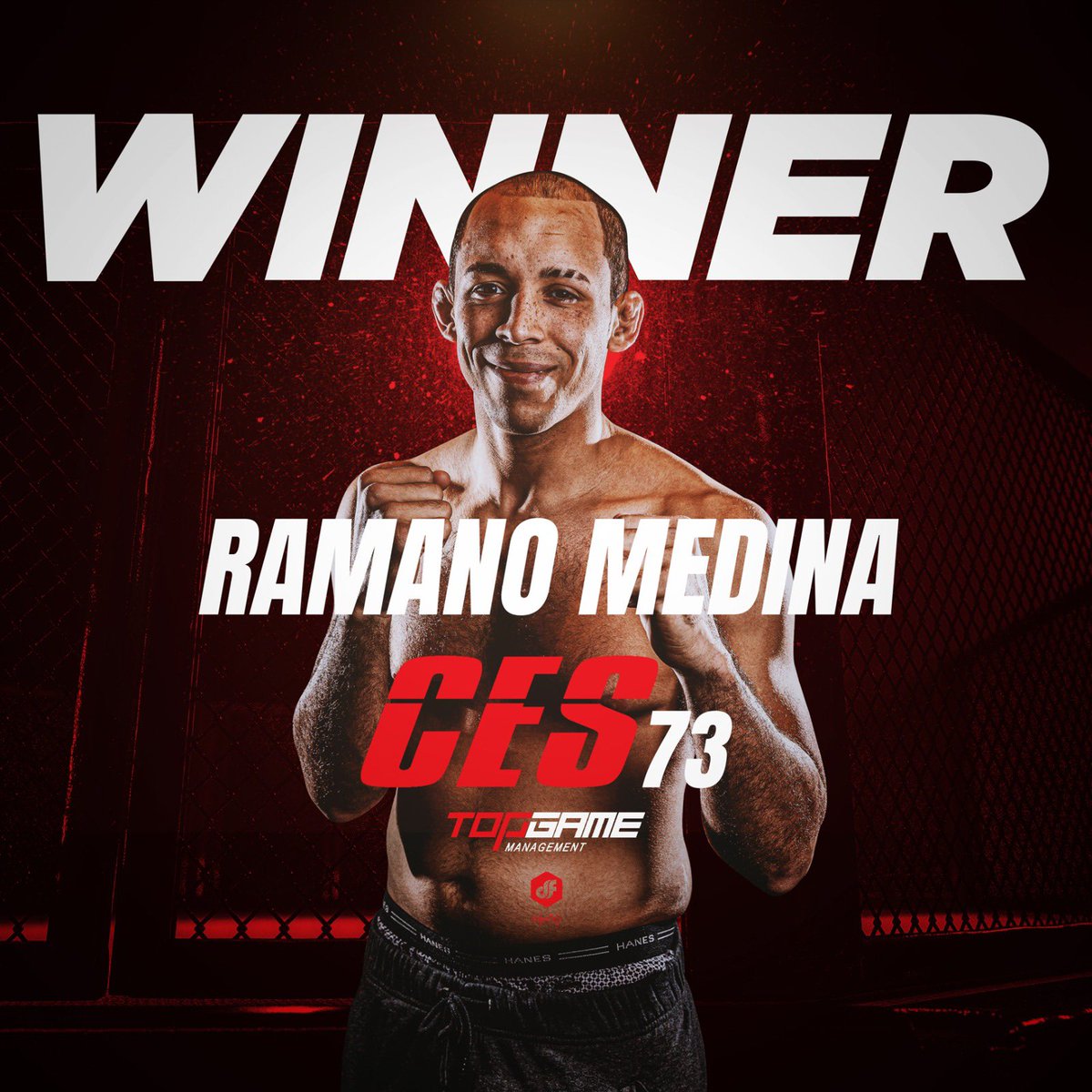 WINNER! 🎊

That’s a second round sub (kimura) for Mr. Medina! Now 2-0 as a pro. Who’s next? 👀 

#CES73 #NewEnglandMMA

Art by @DaveFretz 🎨