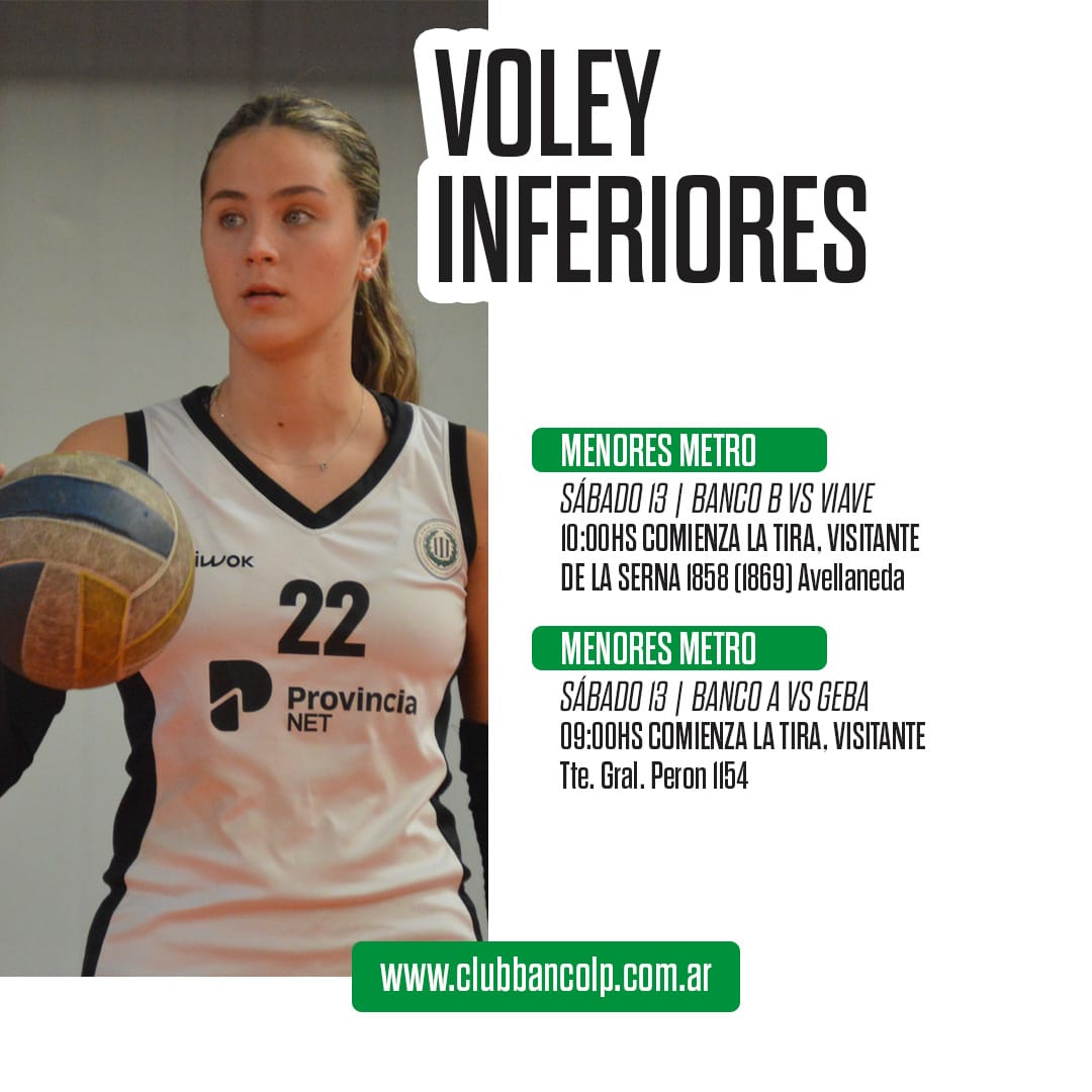 Este finde!!!
Ya empezamos con una Victoria de Banco Provincia B sobre Estudiantes B por 3/1. 
👏💪💚