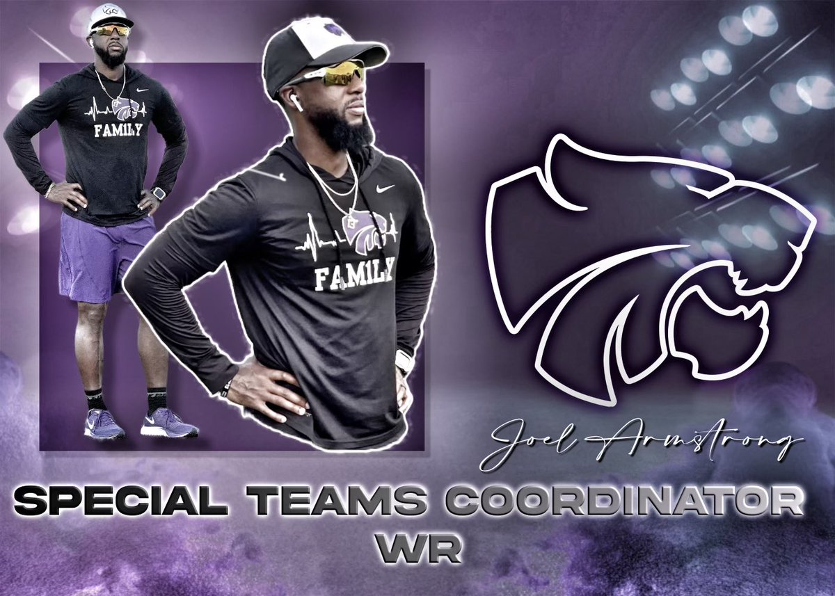 Introducing <a href="/FootballHumble/">Humble Wildcats FB</a> Special Teams Coordinator Joel Armstrong! Coach Armstrong is a bEast Texas Alum by way of Longview, Texas! We are best friends until Lufkin vs Longview week! I’m excited to have him over our special ops unit! #ProtectTheh #BLEEDPURPLE #OTA #UMW