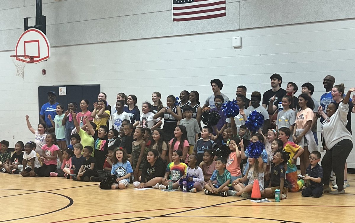 Fun Friday. Bucknell had some fun playing sports and learning some new moves. Thank you West Potomac Field hockey, basketball and cheerleading! #BucknellStrong <a href="/BucknellElem/">Bucknell Elementary</a>