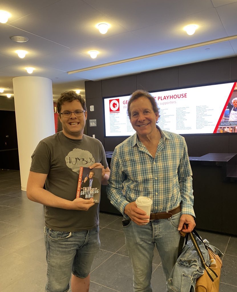 thismyshow's tweet photo. I got to tell Steve Guttenberg how a screening of “Can’t Stop The Music” led to me curating a three year long series of movie musicals, his reaction meant the world to me. His bio-play was wonderful, catch it at @georgestreet til May 21st https://t.co/YvnfAQxTIU