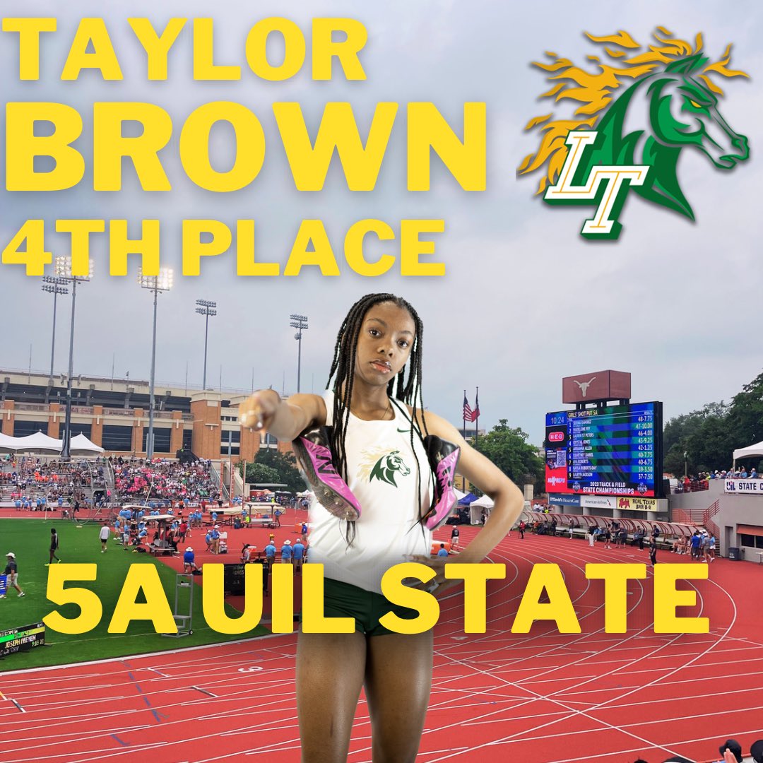 LTHSrunning's tweet photo. State is complete! Congratulations to all the LT state qualifiers. #MakingHistory  #BlazerFast 

Laila Hackett 100m (1st), 200m (3rd) 
Taylor Brown 800m (4th) 
Neeraj Kulkarni 3200m (5th)
Tim Madison 200m (8th) https://t.co/Ahk83Ajveq
