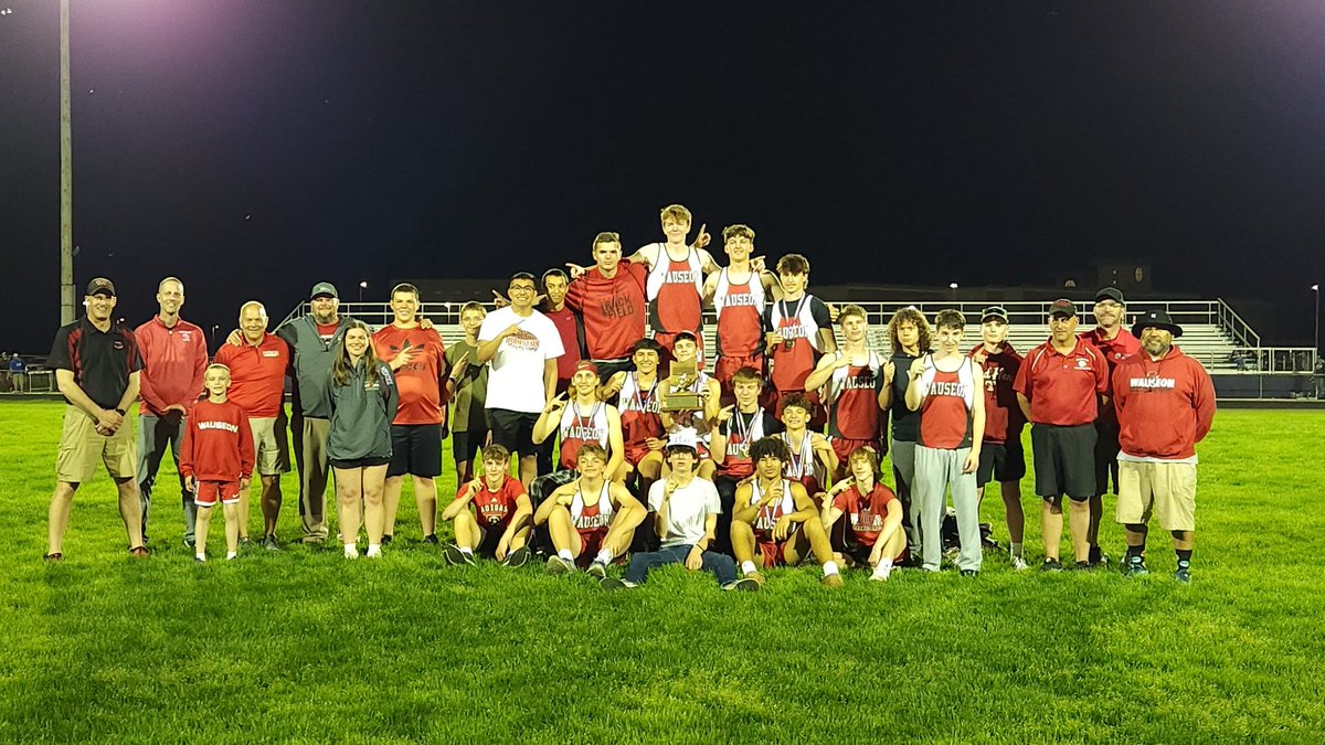 tvernot's tweet photo. Wauseon Boys T&amp;F win the NWOAL League Championships. https://t.co/0IweHei5Se