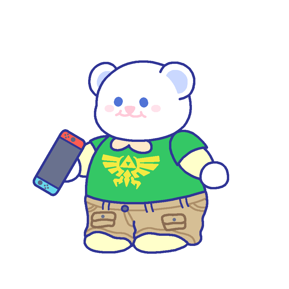 green shirt bear simple background nintendo switch shirt white background solo  illustration images