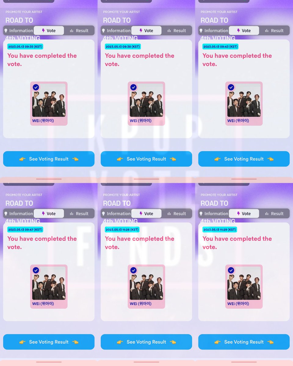 KpopVoteFinds's tweet photo. [#KVFinds_Proof] #RoadToKCON

Proofs of 20 accounts voted to #WEi at Road to KCON 4th Voting for winning in this poll.

Congratulations!🥳

1/2 https://t.co/B4xc2EhC0l