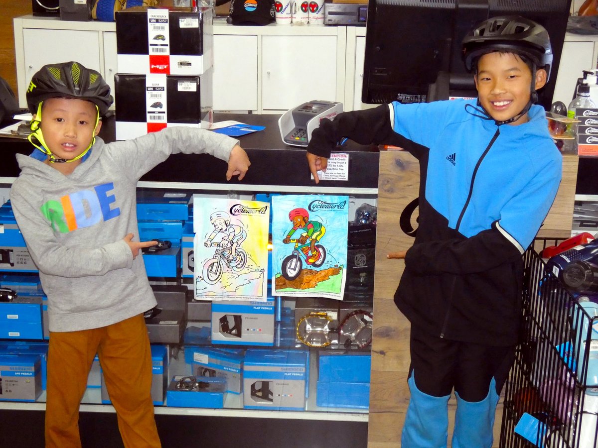 Congratulations to the winners of our Burwood Safety Expo colouring competition Joshua & Jaylen! 🏆
Now with extra safe 'lil noggins in their new Met helmets.
@burwoodcouncil @met_helmets
#BikeSafety #Cycling #Safety #InnerWest #Burwood #ConcordWest #Community