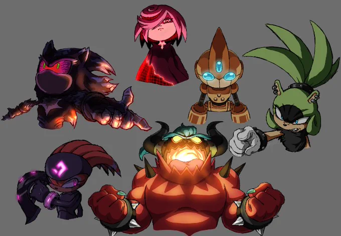 Finally, halfway finished a little personal goal of mine to draw  a bunch of characters I rarely or never have drawn before. I gotta do the other half, but I wanted to share the first page here first!