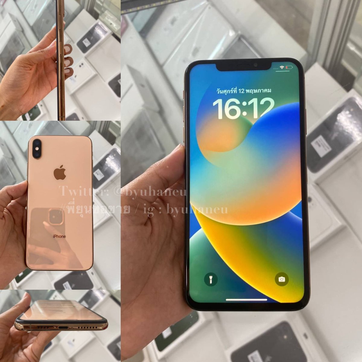 byuhaneu's tweet photo. iPhoneXs max 64GB สีทอง เครื่องศูนย์ไทย (TH)
* อุปกรณ์ที่ชาร์ต หูฟัง สภาพ 97% 
* เบต้าแบต100% (คุ้มมากค่ะ) 
= 12,500฿ 

#ไอโฟนมือสอง #ไอโฟนมือ2 #โทรศัพท์มือ2 #โทรศัพท์มือสอง #ตลาดนัดaespa #ก้าวไกล #ไอโฟน #ตลาดนัดnct https://t.co/c59wEpb7DU