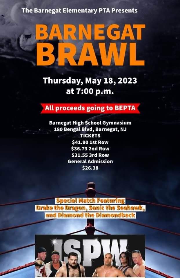 Barnegat Elementary PTA has one exciting week planned!  

Barnegat Brawl on Thursday 
Tickets for sale here:

barnegatpta.org/wrestling

Picnic with the PTA on Friday
Free event, registration required here: 

bepta.ticketleap.com/picnic-with-th…

#OneBarnegat #BarnegatInspires