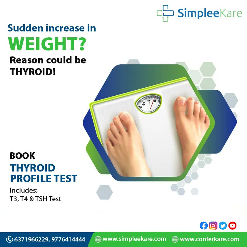 SimpleeKare's tweet image. Thyroid problems can be tough to diagnose. But our comprehensive Thyroid Profile test tells you the level of your thyroid hormones as well as about other autoimmune ailments.

Home sample collection available
Call: 9776414444 / 6371966229
#thyroid #test #thyroidtest #Diagnotics