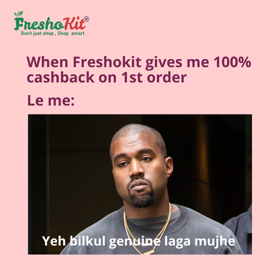 freshokit's tweet photo. When a product is genuine and you get 100% cashback on it. Then your reaction will be like !!
.
.
.
.
#products #freshokitproduct #tea #coffee #100%genuine #premiumproduct #freshokitdryfruits #pickle #pureproduct https://t.co/2G5A93jPBZ