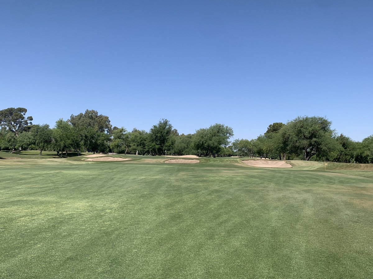 Spent yesterday @tucsonccgolf for a pre construction meeting with @odonnell_jon and twiterless #MarvinMillsIrrigation as we finalize details for the project starting June 1. Also had the chance to look over @ArizonaWGolf @ArizonaMGolf now open. #BearDown #golfdesign #ASGCA