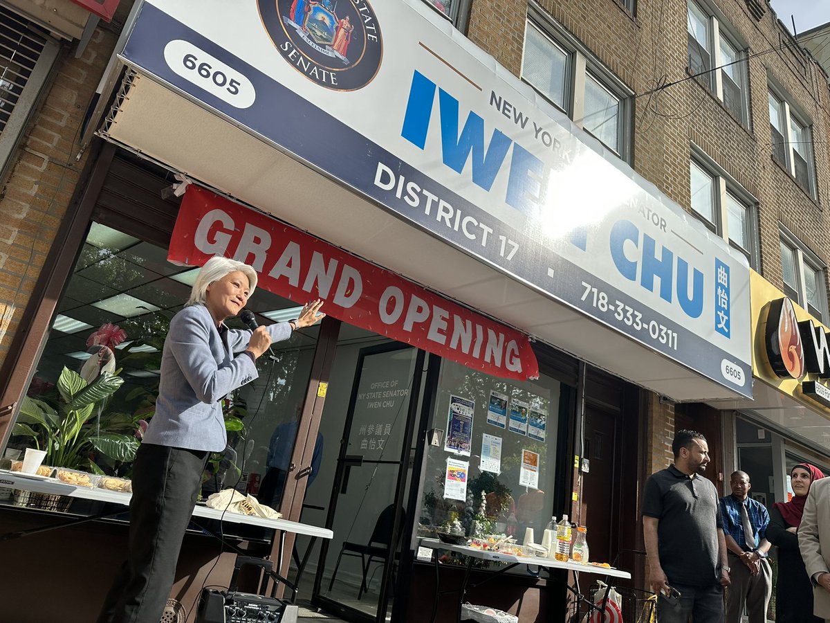 Grand opening! State Senator Iwen Chu’s office is providing services in 10+ different languages to all communities in the district 17th in Brooklyn!
<a href="/SenIwenChu/">Senator Iwen Chu</a>