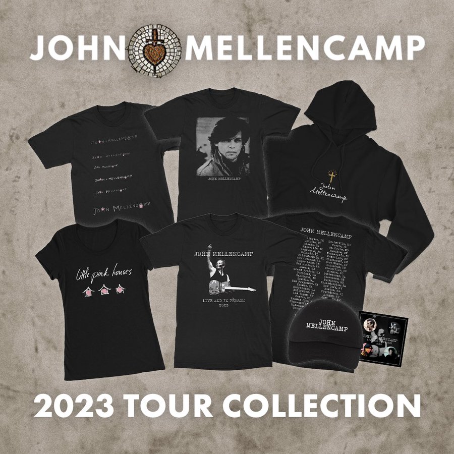 The 2023 tour collection is now available in the John Mellencamp store! Shop today bit.ly/40MpKTJ #mellencamptour