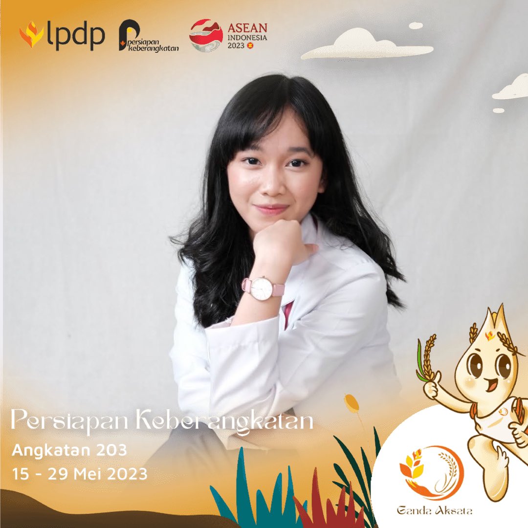 Jannatiah97's tweet photo. Saya, Jannatiah, siap mengikuti Persiapan Keberangkatan bersama PK-203 - Ganda Aksata dan @LPDP_RI , sebagai langkah awal untuk membantu meningkatkan kualitas sumber daya manusia di Indonesia dalam rangka mencapai visi Indonesia Emas 2045.

@LPDP_RI
#DiriUntukNegeri https://t.co/tA60b0OT4F