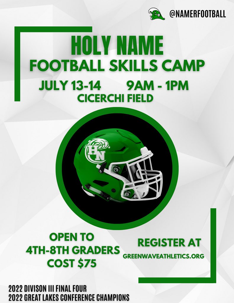 patrickpatton84's tweet image. We would love to have you join our camp for football , fun , and learning the game ! #NamerPride!