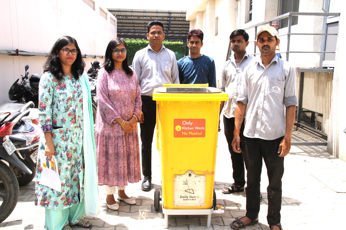 NorthCap_Univ's tweet photo. We recently hosted a training workshop for our #NorthCap cleaning staff to explain the importance of compost waste and how it can help nourish our planet and reduce environmental depletion! Kudos to Dr. Vaishali Sahu and Dr. Akanksha Mathur for this workshop!
#CanteenWaste #NCU https://t.co/GY64UsTMcI