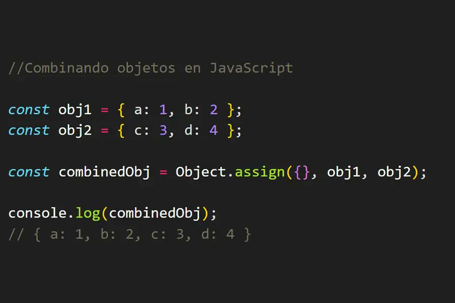 EstradaWebGroup's tweet image. 💪 ¿Quieres dominar el arte de la manipulación de objetos en JavaScript? Con Object.assign() puedes hacerlo de manera sencilla y eficiente. ¡Descubre cómo en nuestro último artículo! 💻🚀 bit.ly/3zS024c #JavaScript #programación #ObjectAssign