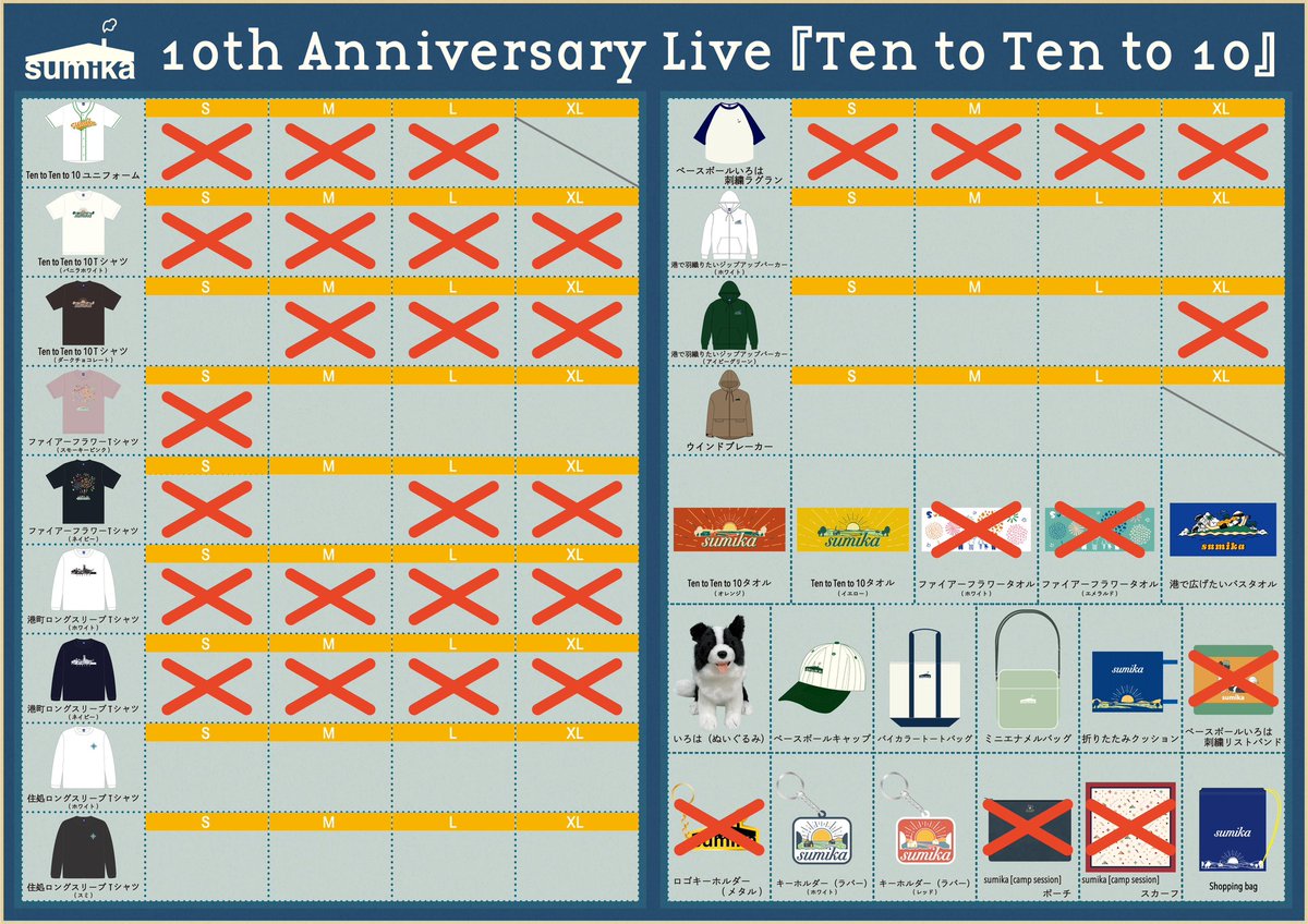 グッズ情報】 「10th Anniversary Live『Ten to Ten to 10』」 本日分