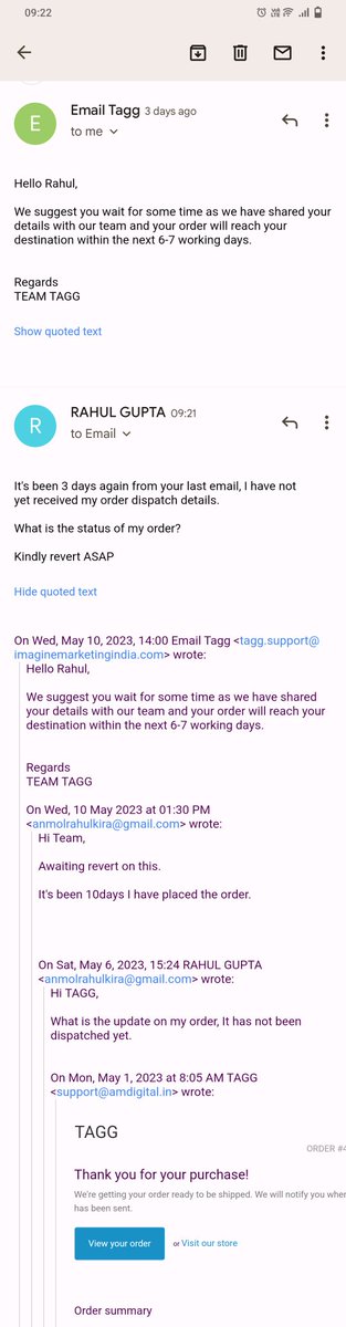 rahulkira___'s tweet photo. @TAGGOfficial It's been 3 days and I have not been able to get a response from your side ? 

Is this a scam and I got fished ? 
@ONDC_Official @jagograhakjago https://t.co/awjze6ghA2